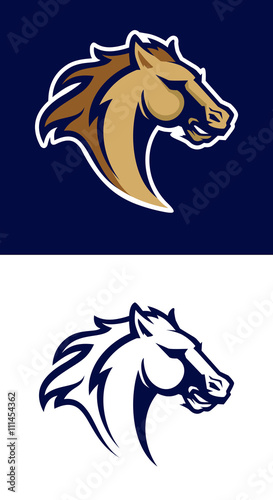 Horse head sport logotype