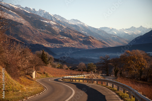Views of Sierre and the Alps from Crans-Montana, Switzerland