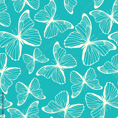 Seamless pattern with butterflies