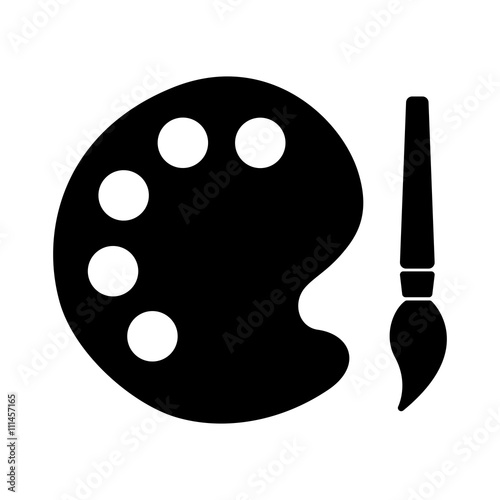 color palette icon on white background