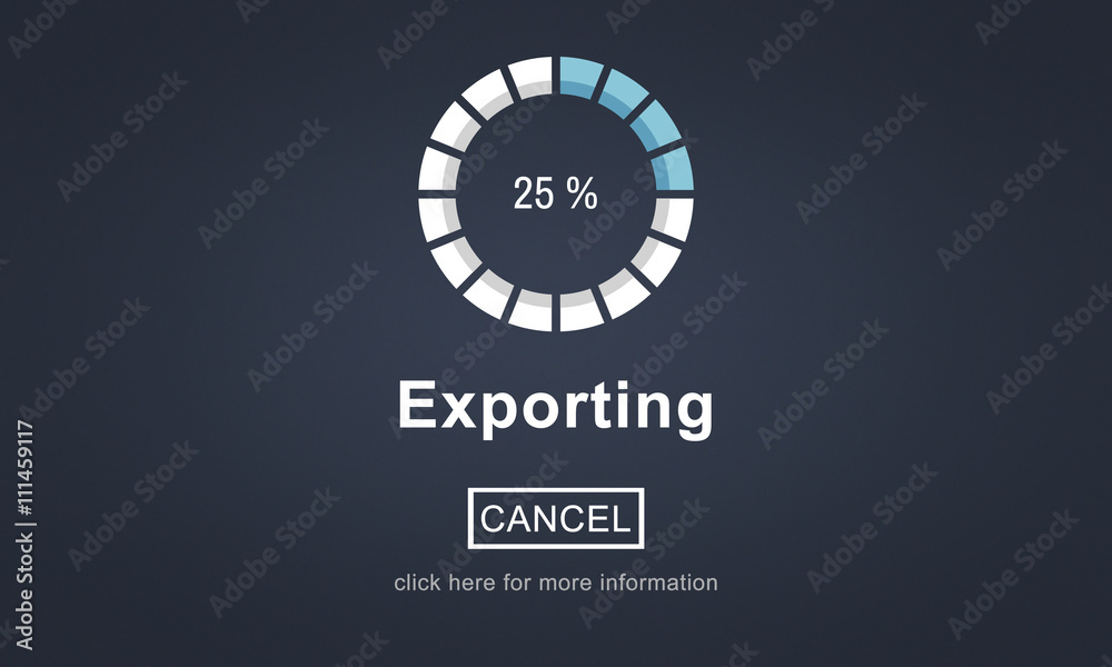 Obraz premium Exporting Convert Loading Progress Concept