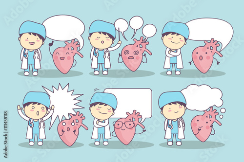 cartoon heart and doctor
