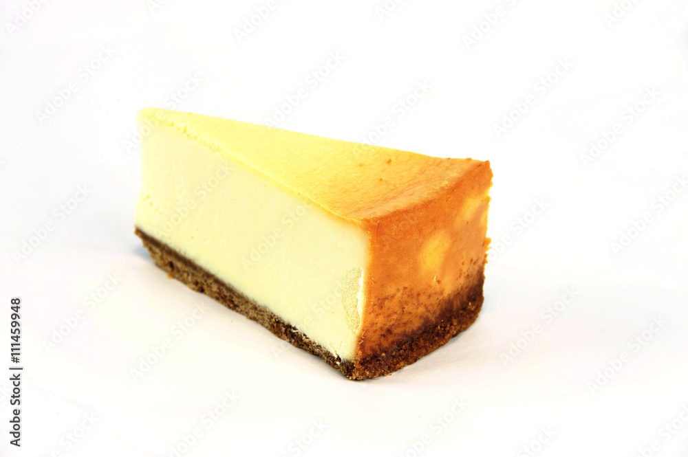 cheese cake slice isolated on white background cheese cake slice isolated on white background