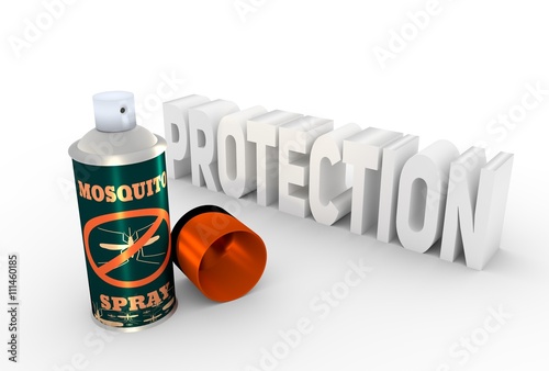 Wallpaper Mural Illustration of anti-mosquito spray with cap, over white background Torontodigital.ca