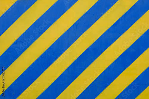 Grunge Blue and Yellow Surface as Warning or Danger Pattern
