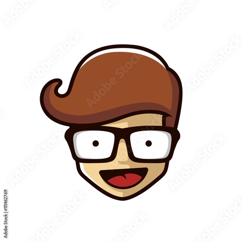 funky geek vector