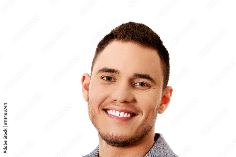 Fototapeta premium Smiling businessman looking at camera 