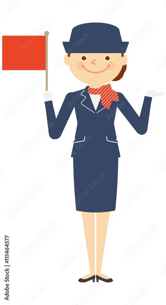 バスガイド 女性 全身 働く人々 Stock イラスト Adobe Stock