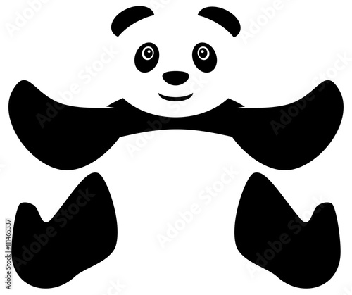 Fototapeta Naklejka Na Ścianę i Meble -  Sitting panda vector image