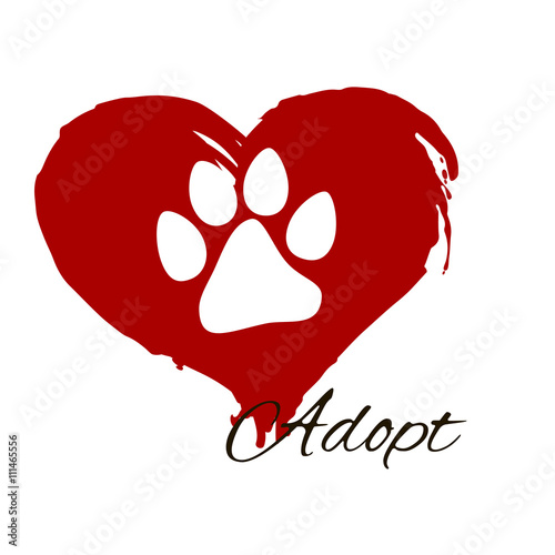Hand Heart Drawing. The adoption