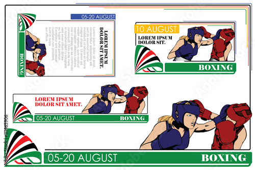 Summer kinds of sports. Boxing