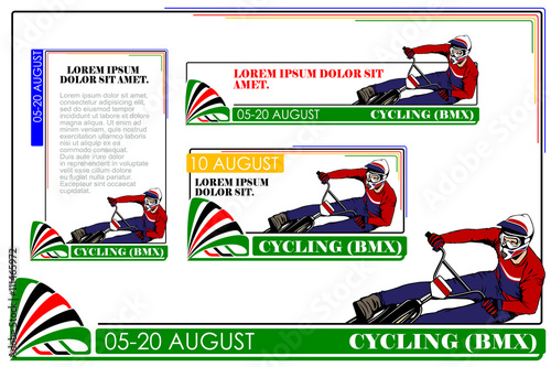 Summer kinds of sports. BMX cycling