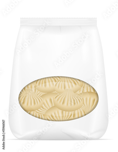 dumplings khinkali of dough with a filling in packaged vector il