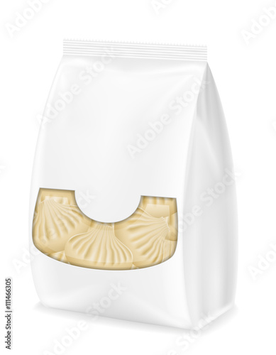 dumplings khinkali of dough with a filling in packaged vector il
