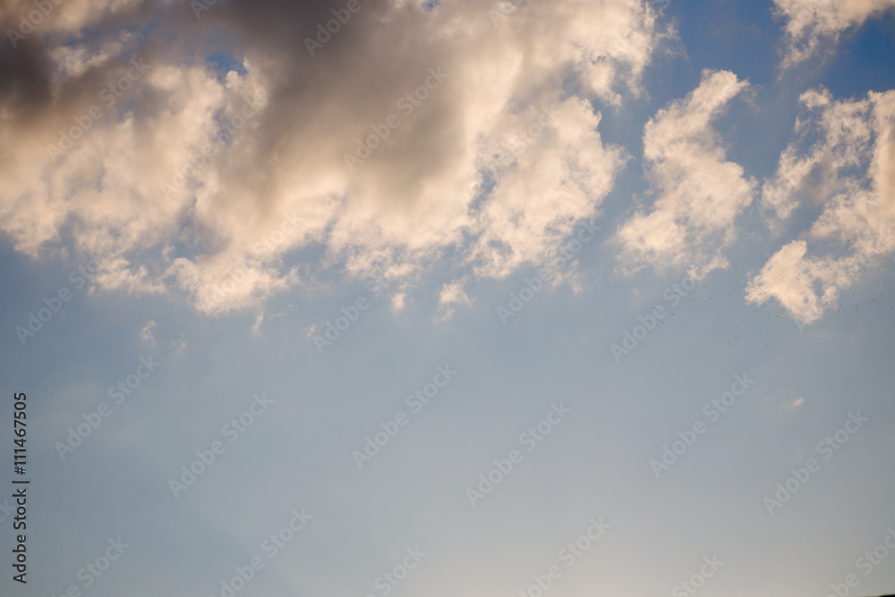The vast blue sky and clouds sky
