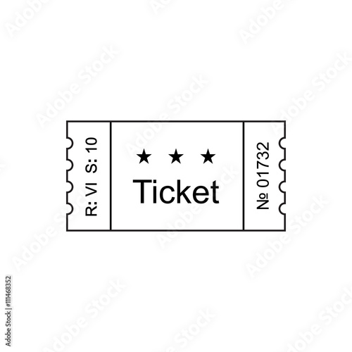 Ticket outline icon