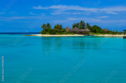 White sand beach in Maldives Islands