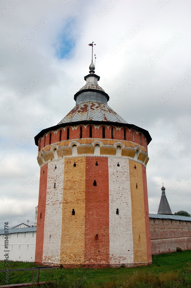 South tower of Spaso-Prilutsky monastery in Vologda, Russia 