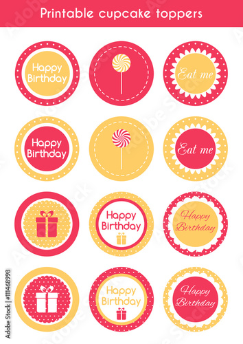 Printable cupcake toppers