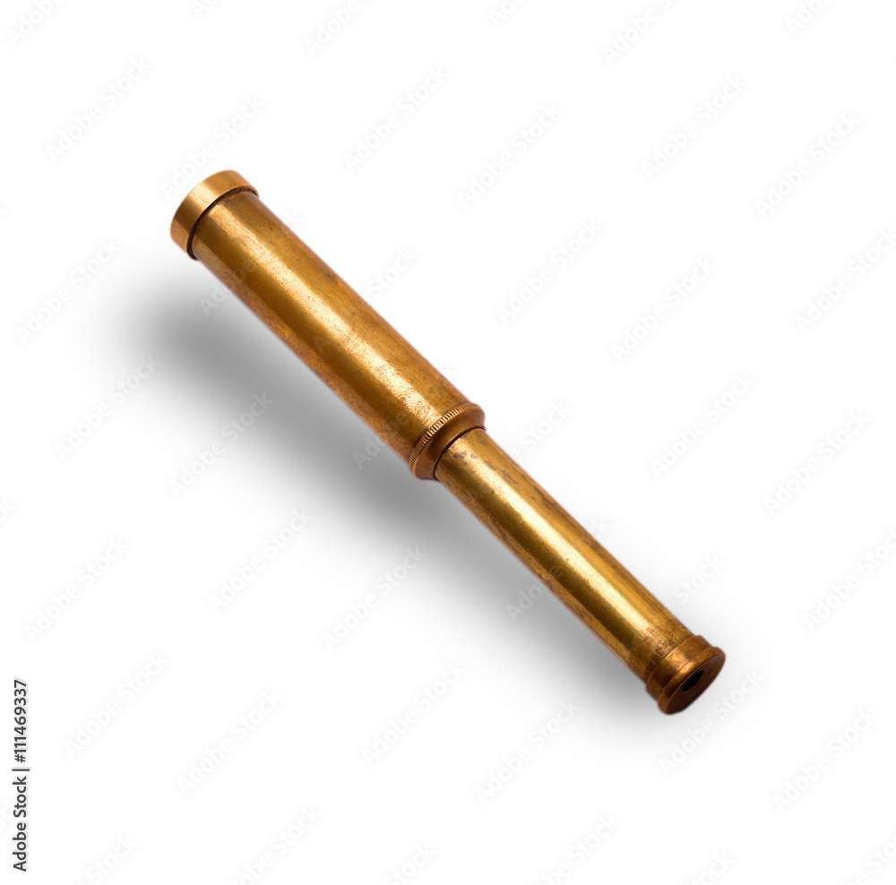 the old Spyglass on the white background the old Spyglass on the white background