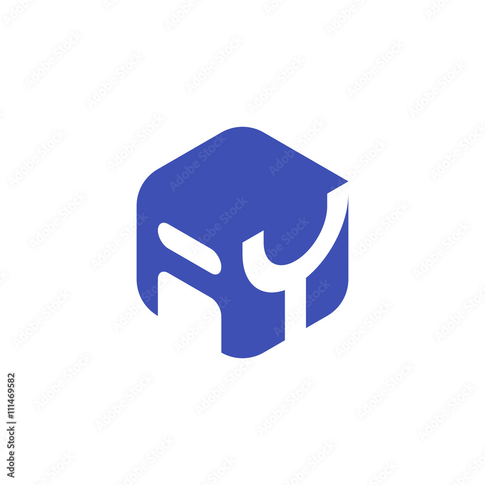 AY Logo.. Vector Graphic Business Branding Letter Element Illustration. Cube Negative Space Design. White Background AY Logo.. Vector Graphic Business Branding Letter Element Illustration. Cube Negative Space Design. White Background