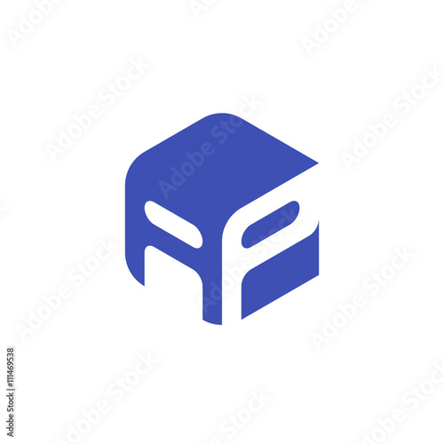 AP Logo.. Vector Graphic Business Branding Letter Element Illustration. Cube Negative Space Design. White Background