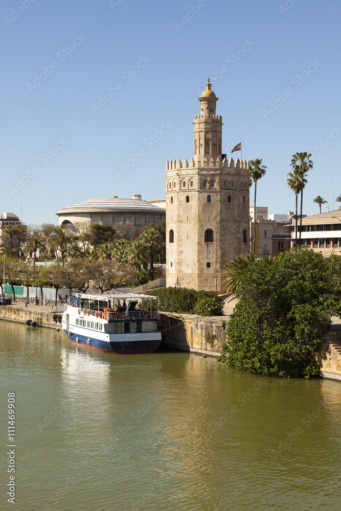 Fortified tower Torre del Oro, Seville, Spain