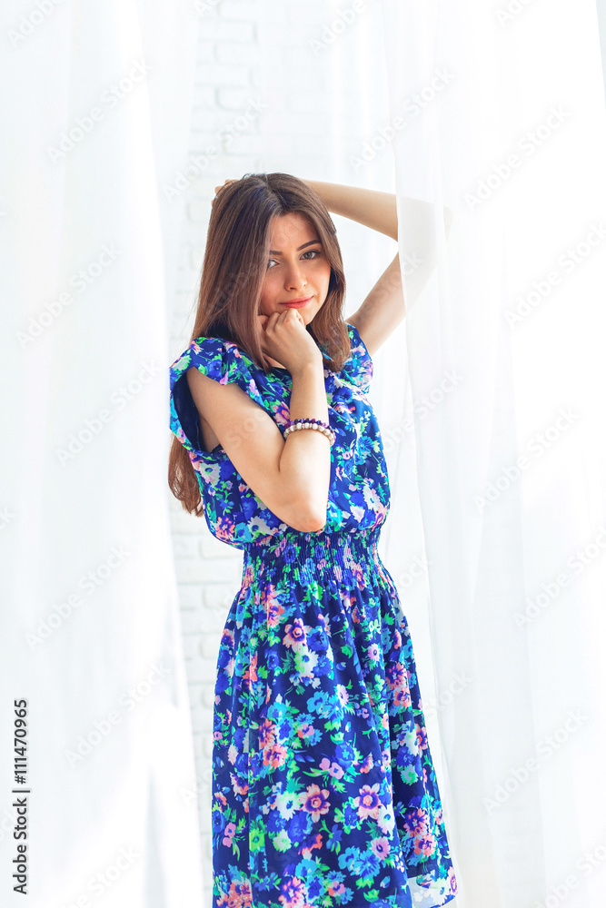 Portrait of beautiful woman looking at camera Portrait of beautiful woman looking at camera
