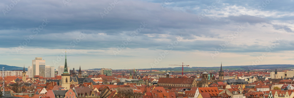 Panorama Aussicht über Erfurt, Thüringen