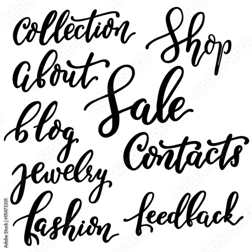 Words in the style of lettering very good quality in the vector.