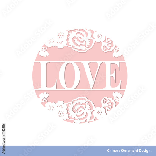 Vector of wedding ornaments and decorative elements, flower fram