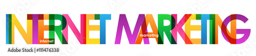 ONLINE MARKETING Colourful Vector Letters Icon