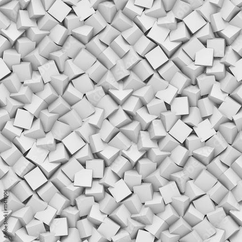 seamless background made of diagonal arranged cubes in shades of white