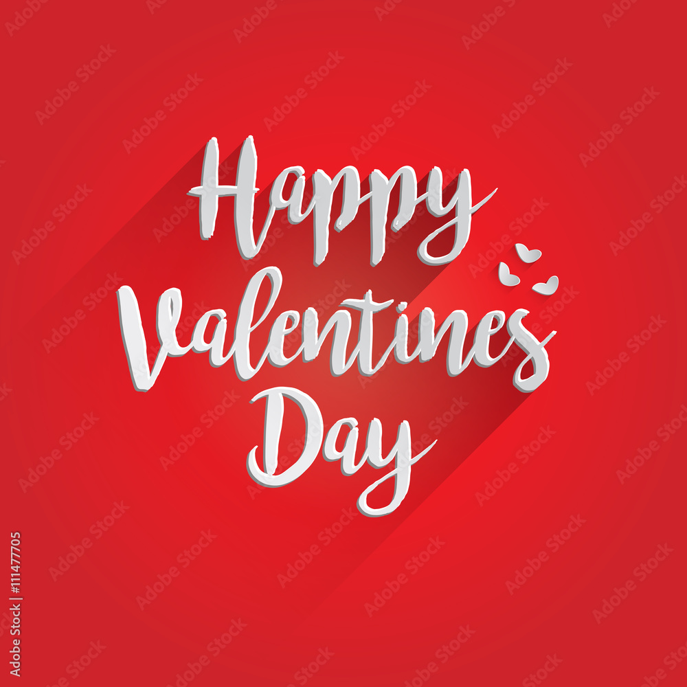 Happy Valentines Day Lettering Design