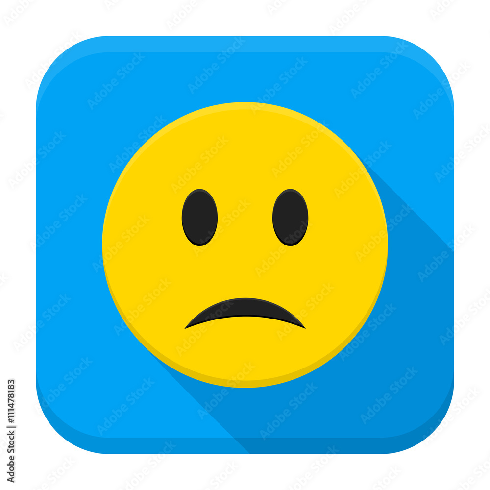 Sad Yellow Smiley App Icon Sad Yellow Smiley App Icon