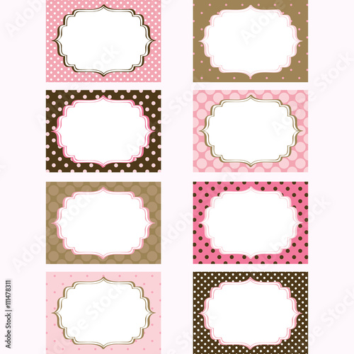 Pink and Brown Printable Labels.Tags,Photo Frame, Gift Tags,Card Making,Invitation set.
