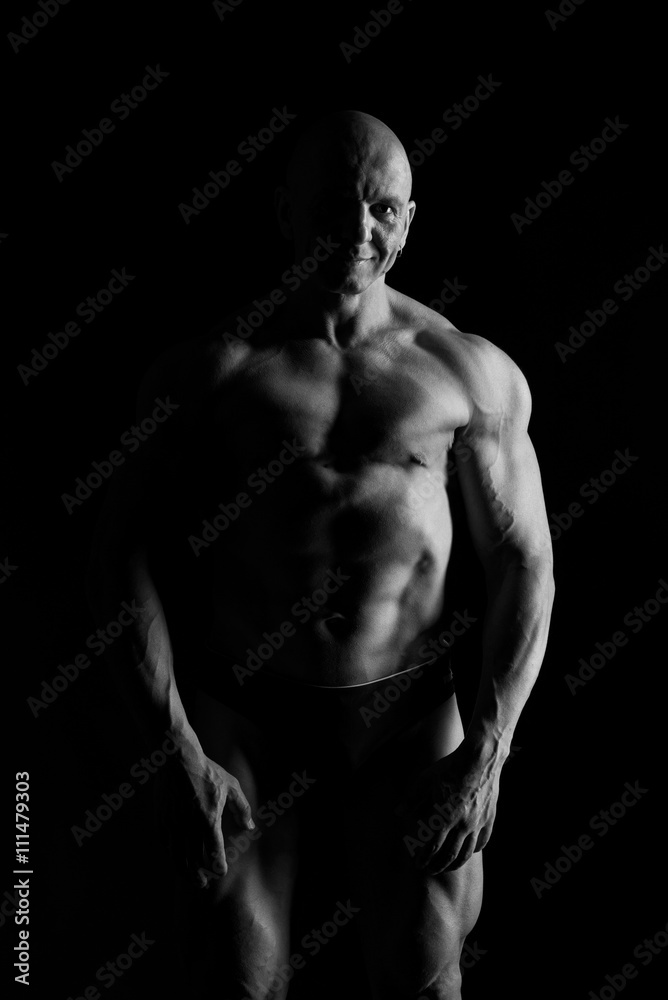 bodybuilder, bodybuilding, sports, background, black, studio, bl