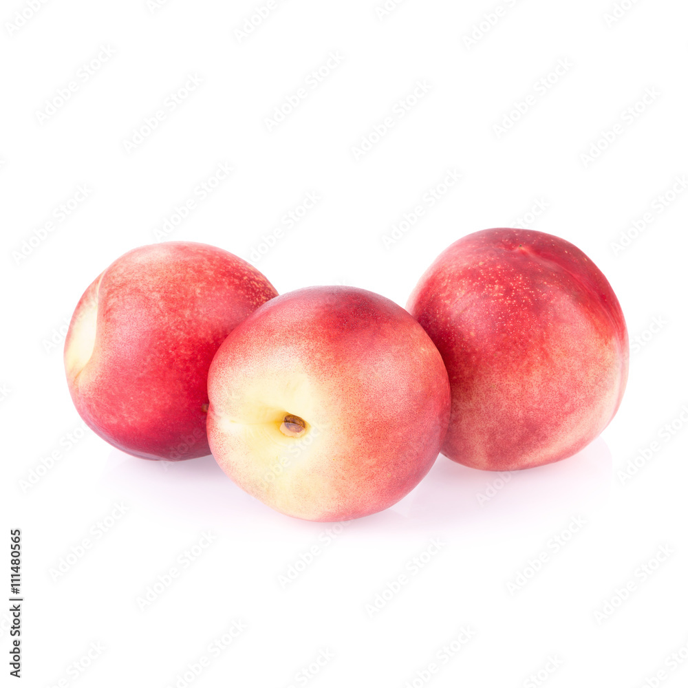 Nectarine fruit isolated on white background Nectarine fruit isolated on white background