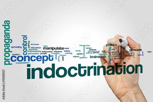 Indoctrination word cloud photo