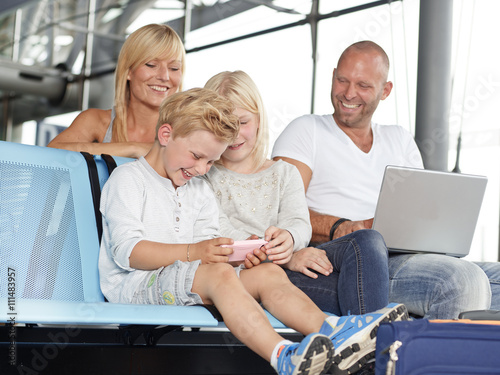 Family at the airpor
