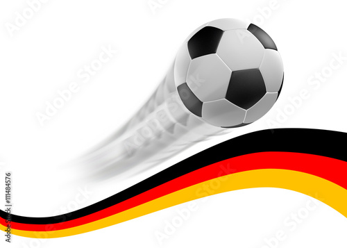 Fussball mit Deutschlandflagge