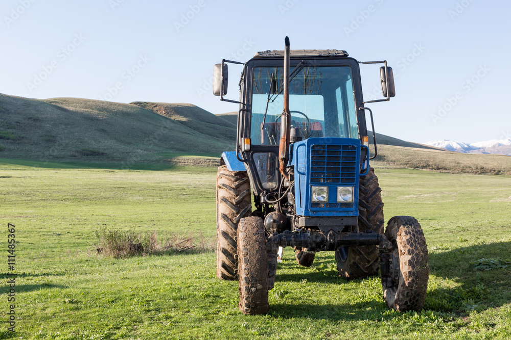 Fototapeta agricultural machinery for spring field work