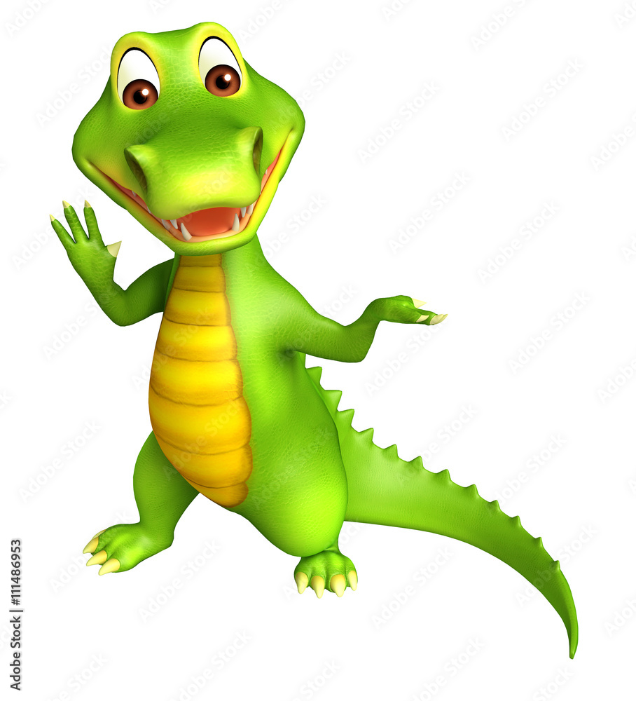 Fototapeta premium cute Aligator cartoon character