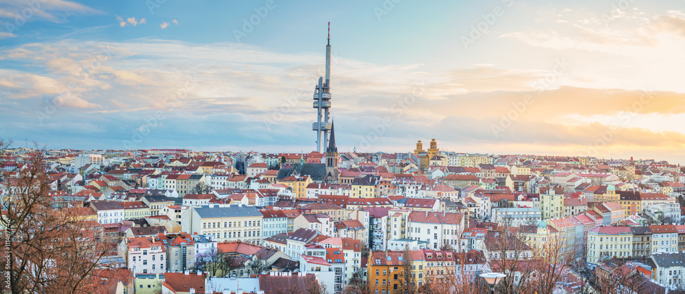 Beautiful Sunset in Prague, Czech Republic.