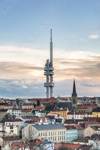 Beautiful Sunset in Prague, Czech Republic.