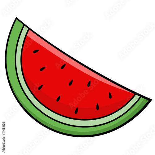 Cartoon watermelon slice