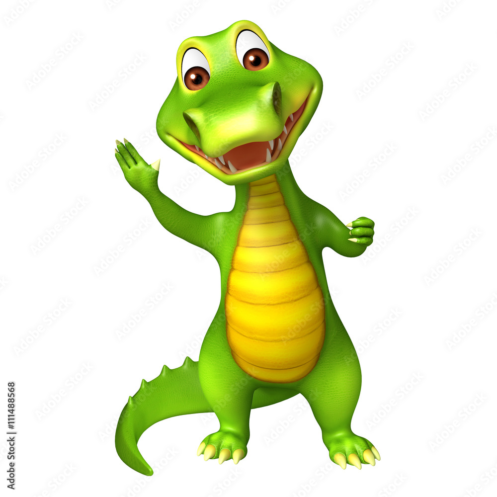 Fototapeta premium cute Aligator cartoon charcter