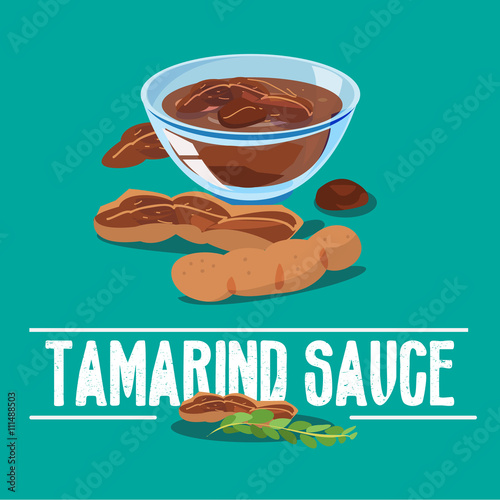 tamarind sauce - vector