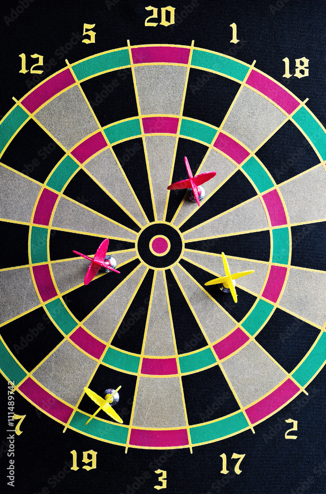 Darts hit the target Darts hit the target