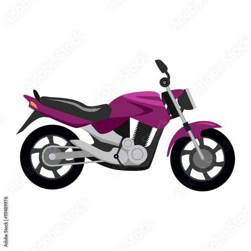 Cool Motorcycle Isolated on White Background